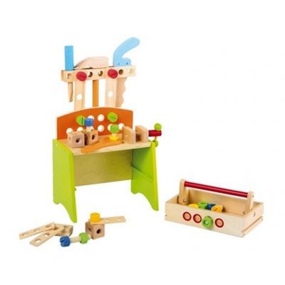 Etabli complet tout en bois coloré pour enfants avec outils et accessoires !  Noname    882008